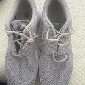 Nike White and Gray Athletic Sneakers